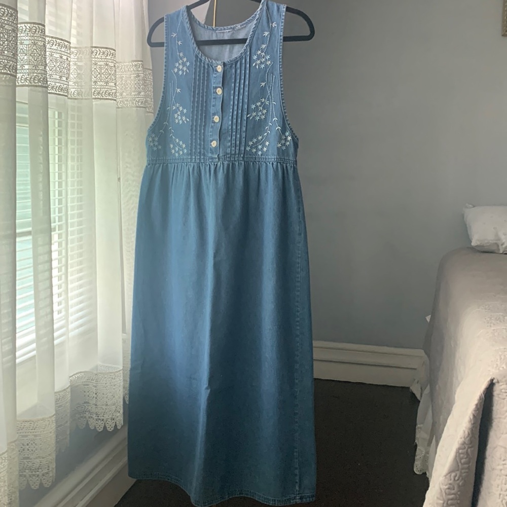 Vintage Denim Long Dress